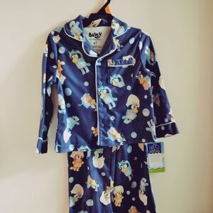 Kids Pajama Set - Navy Blue with Fun Prints